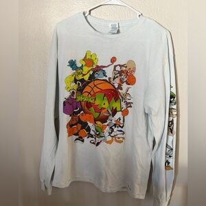 Vintage Space Jam White Long Sleeve Tee Men’s Large